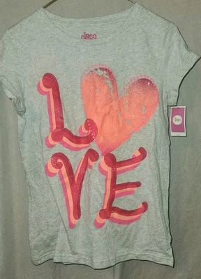 Linda camiseta Circo Girls Heart Love XL 14-16 juvenil nueva con etiquetas Foto 1 de 4