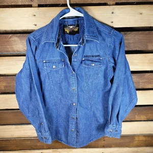 Harley Davidson Jeansjacke Damen Gr. S detailliert & bestickt - original - Bild 1 von 10