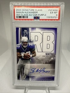 2024 Topps Signature Class Shaun Alexander (AU) #VCA-SA púrpura/100 Seahawks - Imagen 1 de 2