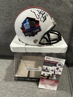 WARREN SAPP HOF 13 TAMPA BAY BUCCANEERS  HOF SIGNED MINI HELMET JSA AUTOGRAPH - Image 1 of 3