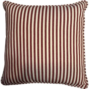 Pottery Barn Pillow Cover Cotton Insert Red White Stripe Christmas 18X18" Square - Picture 1 of 13