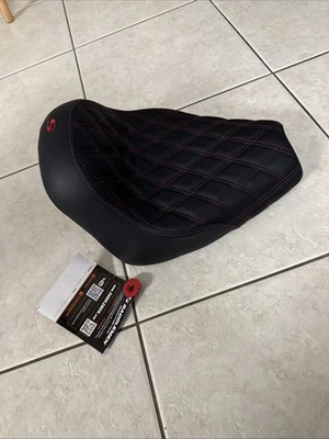 SADDLEMEN 22-25 Indian Chief Renegade Red Lattice Stitched Solo Seat - Image 1 of 4