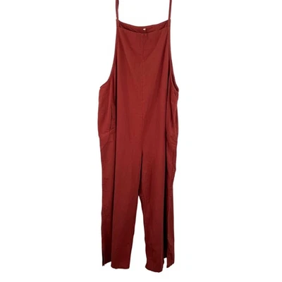 Macacão feminino de tijolo vermelho gaze sem marca tamanho 3XL 100% algodão - Imagem 1 de 4