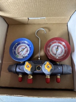 Colector de prueba y carga Yellow Jacket 46013 Brute II con mangueras de 60" (Boots Inc) Foto 1 de 3