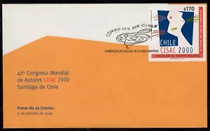 Chile 1999 FDC Scott # 1300 World Congress of Authors & Composers Santiago - Picture 1 of 1