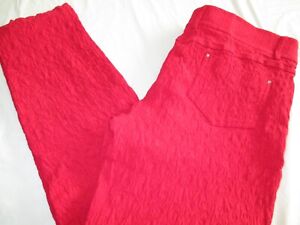 Womens red tapestry textured jeans Verve Blues size 12