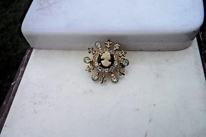 PIN BROCHE DE COPO DE NIEVE DE COLECCIÓN CON 16 DIAMANTES FALSOS, ¡MINI CAMEO! - Imagen 1 de 5