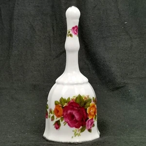 Cottage Rose Hand Bell Fine Bone China  Ornament - Picture 1 of 13
