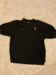 New York Mets Polo Shirt Mens Nike MLB Black XXL - Picture 1 of 2