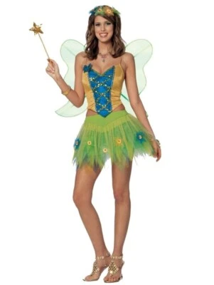 Women's Fairy Costume (Woodland Fairy) WITH Wings & Headpiece, Size S (4-6), NEW - Image 1 of 4