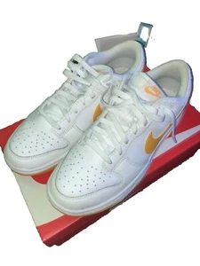 Size 9 - Nike Dunk Low White University Gold - Picture 1 of 8