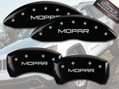 Capas de pinça de freio 2003-2004 Jeep Grand Cherokee dianteiro traseiro preto "Mopar" MGP - Imagem 1 de 4