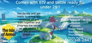 Pokemon Spada e Scudo Shiny Skrelp 6IV Battaglia Pronto Consegna Rapida - Foto 1 di 6
