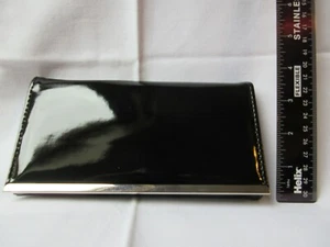 Damen Geldbörse - Schwarz Lederoptik - Bild 1 von 4