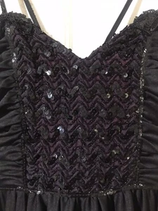 Ronald Joyce Evening Dress Black Sequin Cocktail After Six Vintage 80s Size UK 8 - Picture 1 of 8