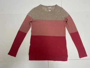 Nanette Lepore 100% 2-ply Womens Cashmere Sweater Colorblock Size Small - Picture 1 of 7