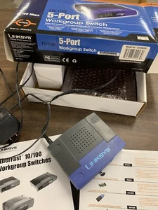 LINKSYS 10/100 5-PORT Workgroup Switch Model #EZXS55W - Pre-Owned - Picture 1 of 3