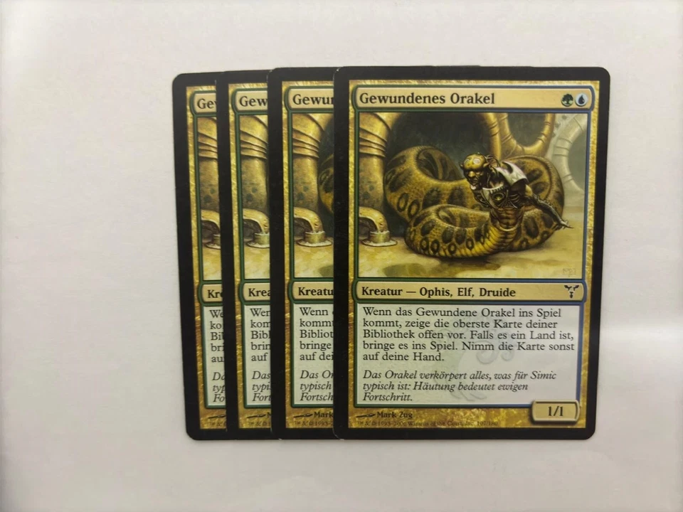 MTG 4X GERMAN DISSENSION COILING ORACLE NM MAGIC THE GATHERING CREATURE COMMON - Image 1 of 4