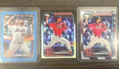 2024 Topps Carlos Carrasco Día de la Independencia #19/76, Arco Iris y Lámina Azul Foto 1 de 2