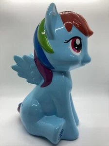 Hasbro My Little Pony Princess Rainbow Dash Ceramic Coin Piggy Bank w/ Plug - Picture 1 of 5