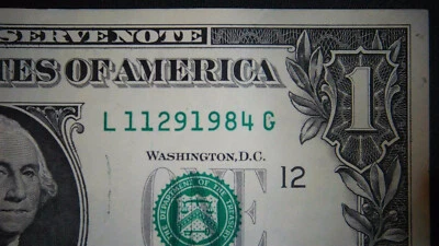 2017A Series $1 Dollar Birthday Note  Nov. 29, 1984  L11291984G Good Shape! - Image 1 of 4