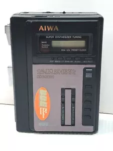 Vintage Aiwa Walkman HS-T70 Clock AM-FM Radio Cassette Player (READ Description) - Picture 1 of 19