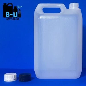 Empty Plastic Bottles & Caps 5000ml (5 Ltr) Jerry Can - Picture 1 of 3