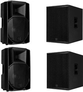 2x RCF ART 715-A MK5 15" PA Speaker 1400W + 2x RCF SUB 8003-AS MK3 18" Subwoofer - Picture 1 of 16