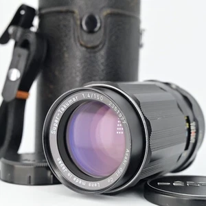 Asahi Pentax Super Takumar 150mm f4 M42 w/ Caps, Case & Strap. Near Mint From US - Picture 1 of 17