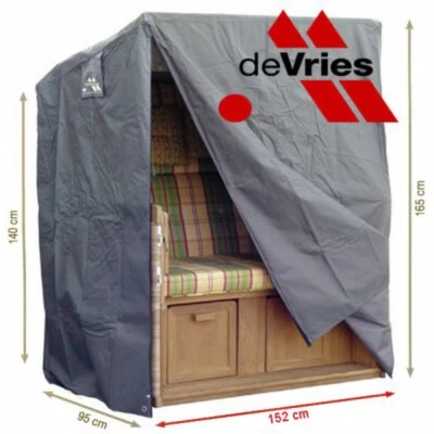 XXL STRANDKORBHAUBE | HÜLLE FÜR STRANDKORB WETTERSCHUTZHÜLLE MARKENWARE deVRIES - Bild 1 von 3