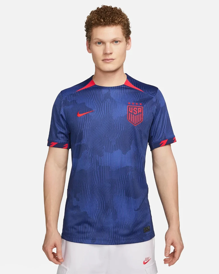 Nike USA Jersey Mens XS USWNT Soccer 2023 4 Stars Blue DR3971-406