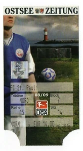Eintrittskarte FC HANSA ROSTOCK-FC St. Pauli 2008/09 - Bild 1 von 1