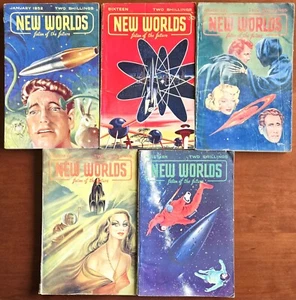 NEW WORLDS #13, 16-19 (1952-53) - 5 issues, collectible vintage UK SF digest - Imagen 1 de 7