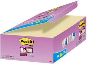 Post-It Notes 47.6x47.6mm 622-SSCY-VP24 Canary Pack of 24 x 90 Sheets Ex-Display - Picture 1 of 6