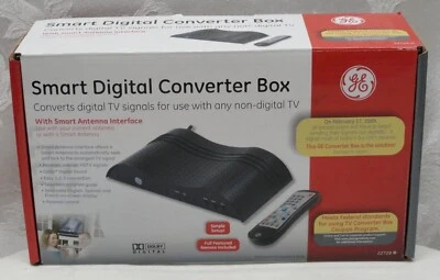 NEW GE Smart Digital TV Converter Box General Electric 22729 w/ Remote - Image 1 of 4