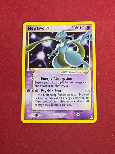 Gold Star Mewtwo Holographic Custom Pokemon Card – AcademGames