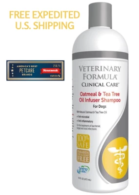 OATMEAL & TEA Tree Oil Medicated Dog Shampoo Antibacterial Antiviral SKIN CARE - Image 1 of 4