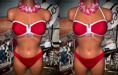 Traje de baño vintage Venus Scuba Surf cremallera corta multidireccional salvavidas bikini 4 S Foto 1 de 4