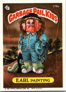 1986 Garbage Pail Kids Series 5 #178A Earl Painting EX wrong back - Picture 1 of 2