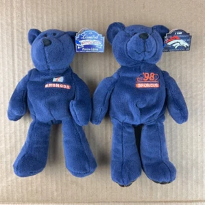 Lotto di 2 Limited Treasures NFL Denver Broncos John Elway #7 Beanie Bears 1998 - Foto 1 di 3