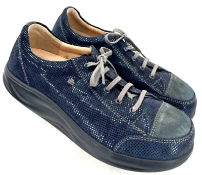 Finn Comfort Navy Blue Soho Lace-Up rocker Sneaker Shoes UK 7.5 Women's US 9.5 - Image 1 of 4