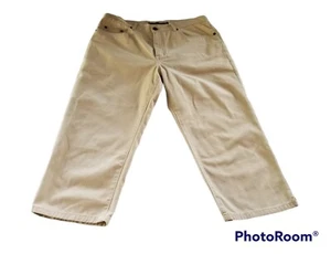Lauren Jeans Co Ralph Lauren Womens Size 8 Capri Pants High Rise Khaki Fast Ship - Picture 1 of 11
