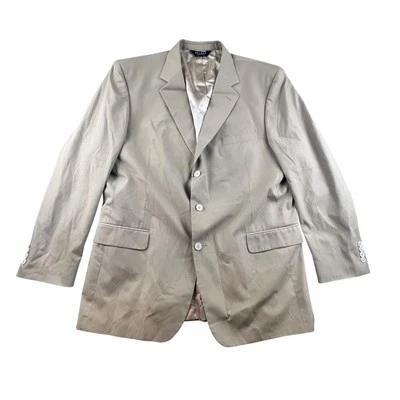 Jos. A. Bank Mens Blazer 46L Savannah Suit Jacket Cream Cotton Blend Sport Coat - Image 1 of 4