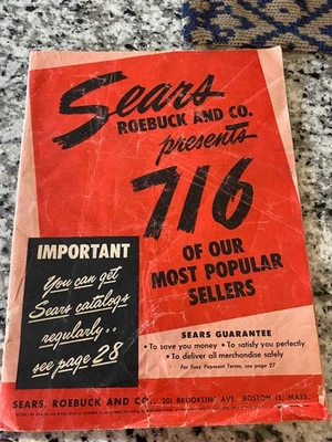 1953 Sears 716 of the Most Popular Sellers Catalog - Image 1 of 4