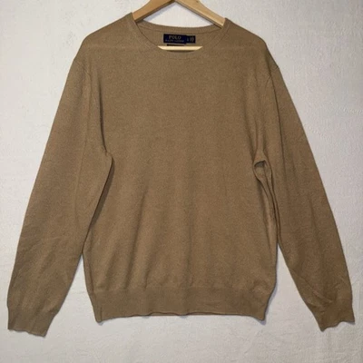 Suéter de cachemir Polo Ralph Lauren gris medio cuello redondo para hombre Foto 1 de 4