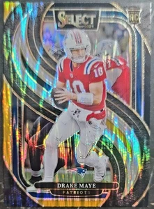 2024 Select Drake Maye RC Black/Gold Premier Shock Prizm- NEW ENGLAND PATRIOTS - Picture 1 of 2