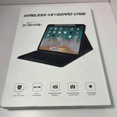 For iPad 7/8/9th Gen Air 5th 4th 3rd 10.9" Pro 11" Bluetooth Keyboard Case Cover - Image 1 of 3