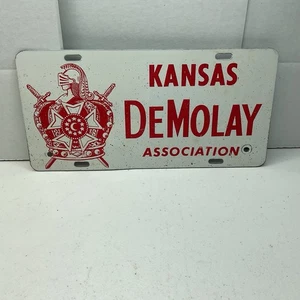 Placa de refuerzo de licencia vintage de la Asociación Kansas DeMolay - Imagen 1 de 2
