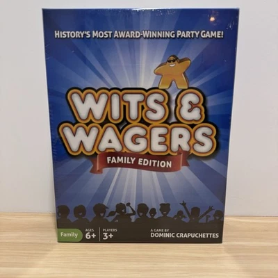 Wits and Wagers Family Edition Historys Most Award-Winning Party Game NEW SEALED - Image 1 of 4