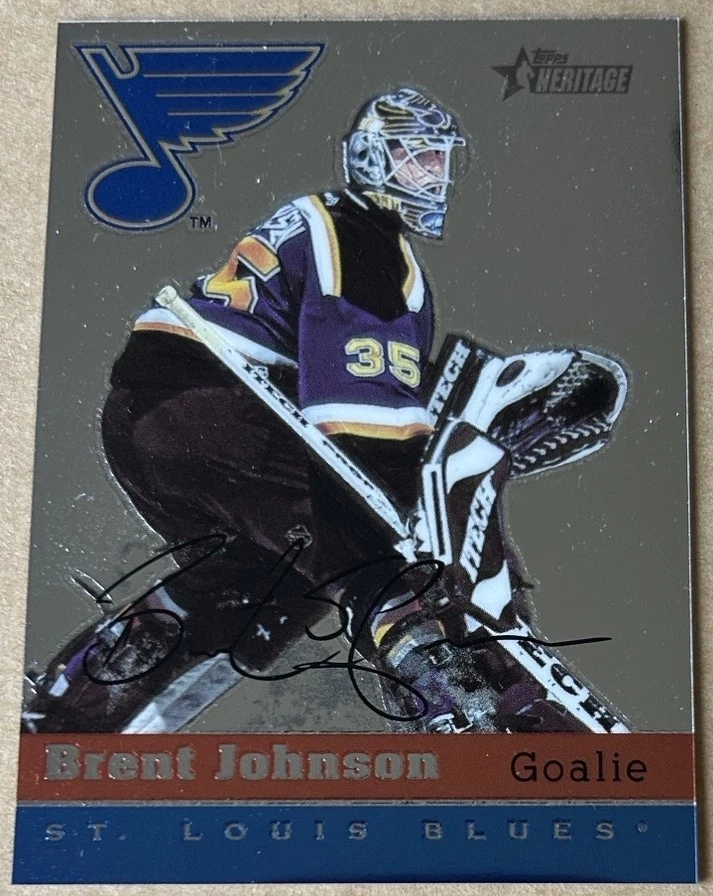 BRENT JOHNSON 2000-01 TOPPS HERITAGE CHROME #58 Ser #414/555  NM-MT Condition - Image 1 of 2